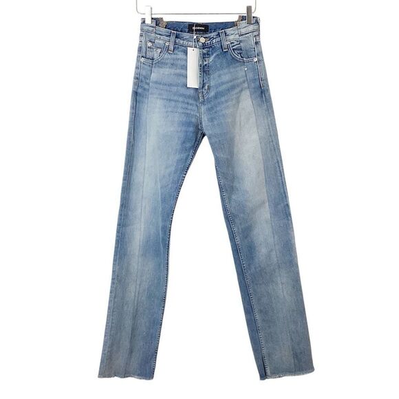 EB DENIM Size 26 NWT Spliced Denim Split Patchwork OG Reconstructed Blue Jeans - Picture 14 of 14